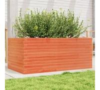 Vidaxl Jardinière Cire Marron 110x60x45,5 Cm Bois De Pin Massif