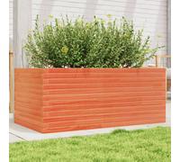 Jardinière cire marron 110x60x46 cm bois de pin massif G