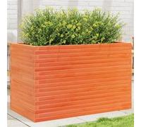 Vidaxl Jardinière Cire Marron 110x60x68,5 Cm Bois De Pin Massif