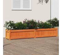 Vidaxl Jardinière Cire Marron 180x31x31 Cm Bois De Pin Massif