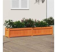 vidaXL Jardinière cire marron en pin massif 180x31x31 cm – 837498