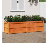Vidaxl Jardinière Cire Marron 180x50x50 Cm Bois De Pin Massif
