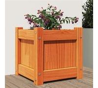 vidaXL Jardinière cire marron 31x31x31 cm bois de pin massif837398 G