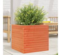 Vidaxl Jardinière Cire Marron 50x50x45,5 Cm Bois De Pin Massif