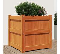 Vidaxl Jardinière Cire Marron 50x50x50 Cm Bois De Pin Massif