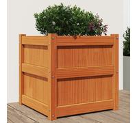 Vidaxl Jardinière Cire Marron 50x50x50 Cm Bois De Pin Massif