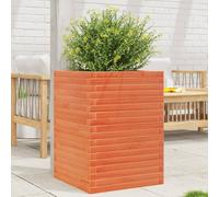 Vidaxl Jardinière Cire Marron 50x50x68,5 Cm Bois De Pin Massif