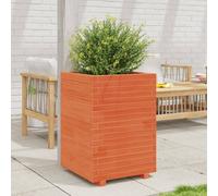 Vidaxl Jardinière Cire Marron 50x50x72,5 Cm Bois De Pin Massif