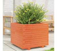 Vidaxl Jardinière Cire Marron 60x60x49,5 Cm Bois De Pin Massif