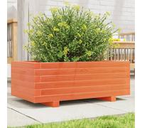 Vidaxl Jardinière Cire Marron 70x40x26,5 Cm Bois De Pin Massif