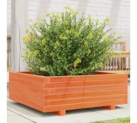 Vidaxl Jardinière Cire Marron 70x70x26,5 Cm Bois De Pin Massif