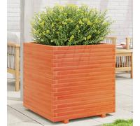 Vidaxl Jardinière Cire Marron 70x70x72,5 Cm Bois De Pin Massif