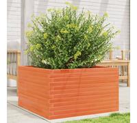 Vidaxl Jardinière Cire Marron 80x80x45,5 Cm Bois De Pin Massif
