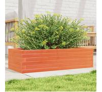 vidaXL Jardinière cire marron 90x40x23 cm bois de pin massif, jardinière d'extérieur, bac à fleurs, boîte à plantes, 847225