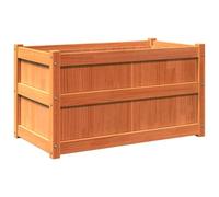 vidaXL Jardinière lit surélevé – bois de pin massif, cire marron, bac à fleurs pour jardin/patio