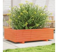 Vidaxl Jardinière Cire Marron 90x60x26,5 Cm Bois De Pin Massif