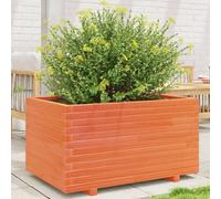 Vidaxl Jardinière Cire Marron 90x60x49,5 Cm Bois De Pin Massif
