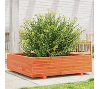 Vidaxl Jardinière Cire Marron 90x90x26,5 Cm Bois De Pin Massif