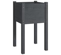 vidaXL Jardinière d extérieur Gris 40x40x70 cm Bois de pin Massif