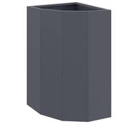 vidaXL Jardinière d'angle Anthracite 30 x 30 x 50 cm Acier, Bac à Plantes extérieur, jardinière en Acier Durable, Gain de Place, Coin, déco Moderne pour Fleurs