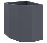 vidaXL Jardinière d'angle Anthracite 45 x 45 x 50 cm Acier, Bac à Plantes extérieur, jardinière en Acier Durable, Gain de Place, Coin, déco Moderne pour Fleurs