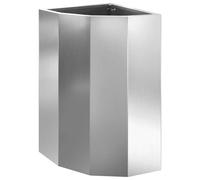 vidaXL Jardinière d'angle Argent 30 x 30 x 50 cm Acier galvanisé, Bac à Plantes extérieur, jardinière en Acier Durable, Gain de Place, Coin, déco Moderne pour Fleurs