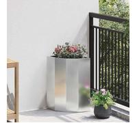 Vidaxl Jardinière D'angle Argent 30 X 30 X 50 Cm Acier Galvanisé