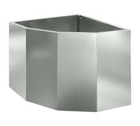 vidaXL Jardinière d'angle Argent 45 x 45 x 35 cm Acier galvanisé, Bac à Plantes extérieur, jardinière en Acier Durable, Gain de Place, Coin, déco Moderne pour Fleurs