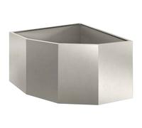 Vidaxl Jardinière D'angle Argent 60 X 60 X 35 Cm Acier Inoxydable