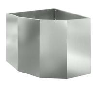 vidaXL Jardinière d'angle Argent 60 x 60 x 50 cm Acier galvanisé, Bac à Plantes extérieur, jardinière en Acier Durable, Gain de Place, Coin, déco Moderne pour Fleurs