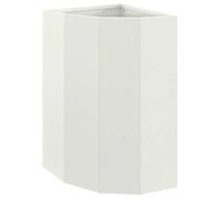 Vidaxl Jardinière D'angle Blanc 30 X 30 X 50 Cm Acier