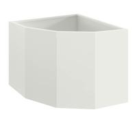 vidaXL Jardinière d'angle Blanc 45 x 45 x 35 cm Acier, Bac à Plantes extérieur, jardinière en Acier Durable, Gain de Place, Coin, déco Moderne pour Fleurs