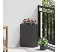 vidaXL Jardinière d'angle Acier noir 30 x 30 x 50 cm