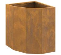 vidaXL Jardinière d'angle Rouillé 30 x 30 x 35 cm, Bac à Plantes extérieur, jardinière en Acier Durable, Gain de Place, Coin, déco Moderne pour Fleurs