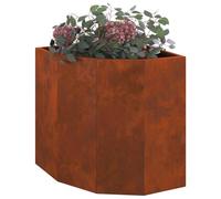 vidaXL Jardinière d'angle Rouillé 45 x 45 x 50 cm Acier patiné