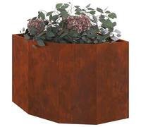 vidaXL Jardinière d'angle Rouillé 60 x 60 x 50 cm – Acier durable pour extérieur
