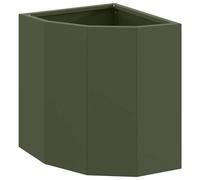 Vidaxl Jardinière D'angle Vert Olive 30 X 30 X 35 Cm Acier