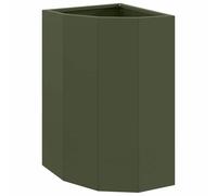 Vidaxl Jardinière D'angle Vert Olive 30 X 30 X 50 Cm Acier