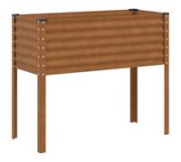 vidaXL Jardinière de jardin 100 x 45 x 90 cm acier patiné