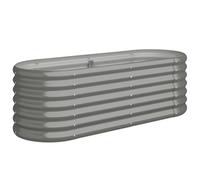 Vidaxl Jardinière De Jardin Acier Enduit De Poudre 114x40x36 Cm Gris Gris