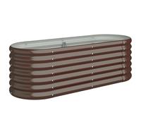 Vidaxl Jardinière De Jardin Acier Enduit De Poudre 114x40x36 Cm Marron Marron