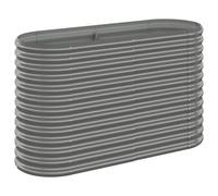 Vidaxl Jardinière De Jardin Acier Enduit De Poudre 114x40x68 Cm Gris Gris
