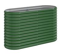 Vidaxl Jardinière De Jardin Acier Enduit De Poudre 114x40x68 Cm Vert Vert