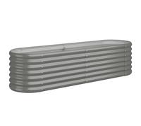 Vidaxl Jardinière De Jardin Acier Enduit De Poudre 152x40x36 Cm Gris Gris