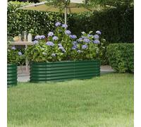 Vidaxl Jardinière De Jardin Acier Enduit De Poudre 152x40x36 Cm Vert Vert