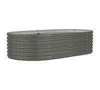 Vidaxl Jardinière De Jardin Acier Enduit De Poudre 152x80x36 Cm Gris