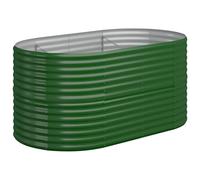 Vidaxl Jardinière De Jardin Acier Enduit De Poudre 152x80x68 Cm Vert Vert
