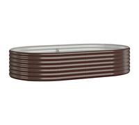 Vidaxl Jardinière De Jardin Acier Enduit De Poudre 175x100x36cm Marron