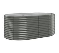 Vidaxl Jardinière De Jardin Acier Enduit De Poudre 175x100x68 Cm Gris Gris