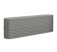 Vidaxl Jardinière De Jardin Acier Enduit De Poudre 224x40x68 Cm Gris